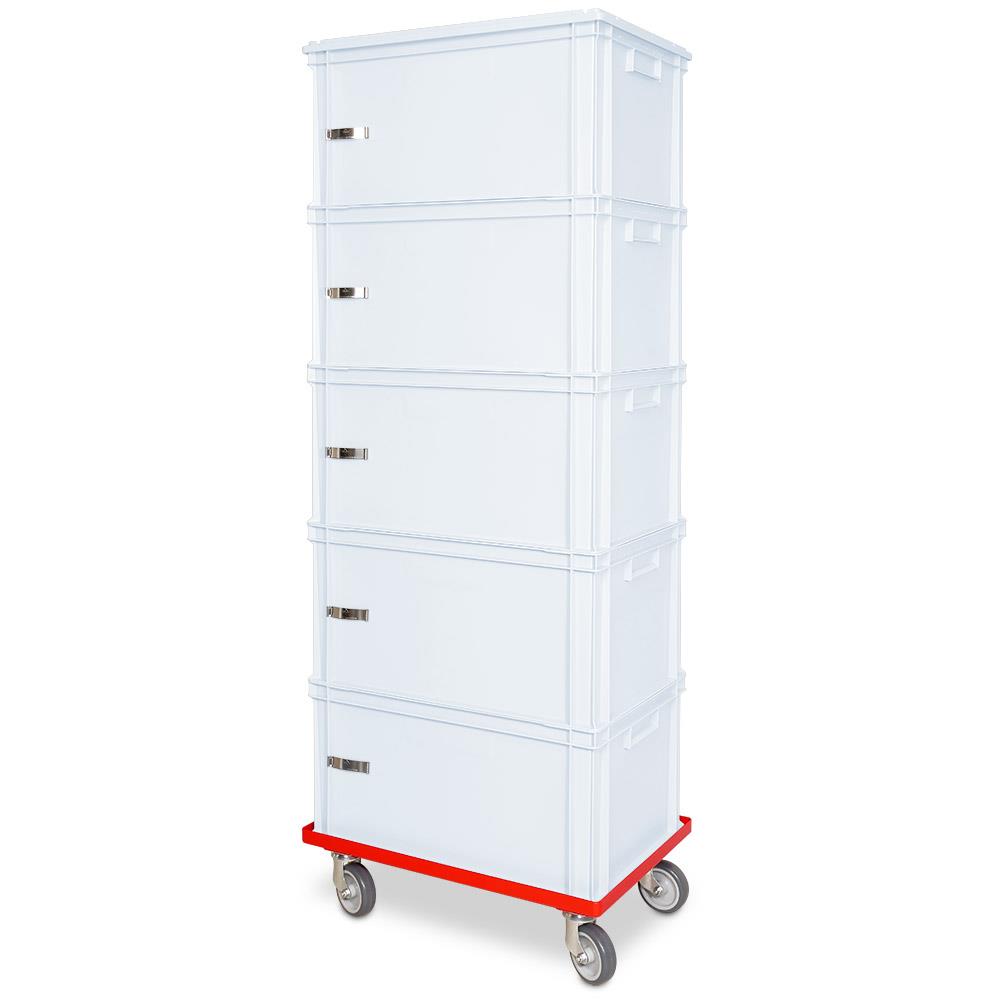 Unique Design 5 White Document File Storage Container Boxes With Castors Rollers Easy To Move Carts Trolley