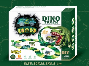 134 pièces électrique 2.4G 6CH dinosaure 360 rotation assemblage boucle Flexible voie ferrée <span class=keywords><strong>RC</strong></span> Rail voiture fente jouets - Product Image 6