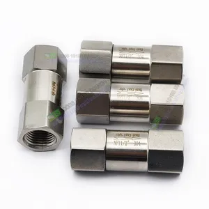 Stainless Steel 304/316 Split Check Valve NPT BSP G Female Non Return Check Valve High Pressure One Way Check Valve PTFE Seal