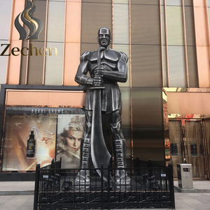 Grandes estatuas de guerreros romanos de fibra de vidrio, esculturas de soldados espartanos guardando el perímetro, decoración para la entrada de hoteles y centros comerciales. - Product Image 2