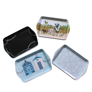 <span class=keywords><strong>Plateau</strong></span> de service en mélamine de taille <span class=keywords><strong>mini</strong></span> avec 2 poignées <span class=keywords><strong>Plateau</strong></span> en plastique personnalisé 8 pouces - Product Image 4