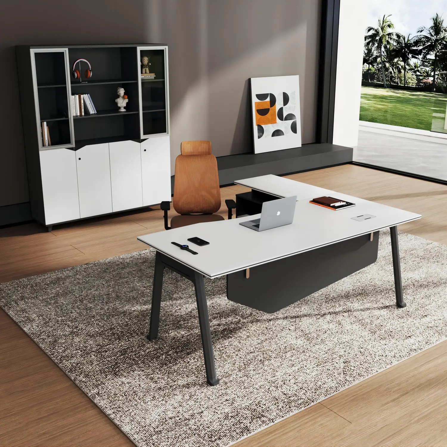 New Design Luxury Ceo Manager Melamine Wooden Executive Modern Office Desk Para Móveis de Escritório escritório escritório escritório