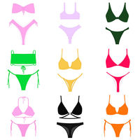 2026 OEM Dames Zwemkleding Fabrikant Op Maat Strandkleding Minimalistische Effen Rugloze Strakke Tweedelige Bikini Set Zwempak