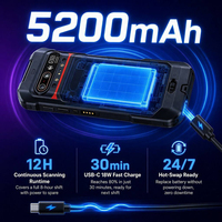 Escáner de Códigos de Barras 1D 2D QR, Terminal PDA Resistente, Android 13, 5200mAh, IP67, NFC, 4G, para Logística, Almacenamiento y Comercio Minorista