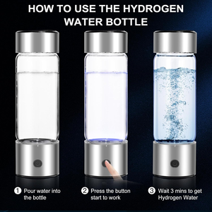 2025 portatile 460ml di vetro idrogeno bottiglia di acqua generatore 1000 <span class=keywords><strong>Ppb</strong></span> con inalatore USB ricaricabile per uso domestico all'aperto - Product Image 5