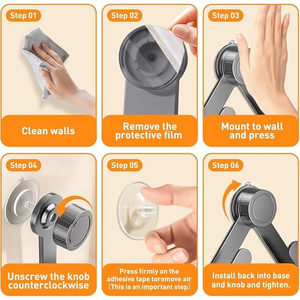 Support de couvercles de casseroles en acier inoxydable 304, porte-couvercles de cuisine à ventouse, fixation murale sans perçage - Product Image 2