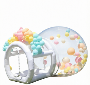 Arche de ballons gonflables avec dôme transparent, décor multicolore pour fête d'anniversaire - Product Image 1