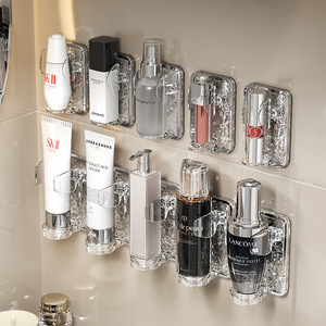 Yimijia <b>Toothbrush</b> <b>Holder</b> <b>Wall</b> <b>Mounted</b> Small Size Light Gray Durable Bathroom Storage Rack - Product Image 2
