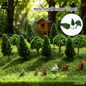 10 cái mỗi túi phong cách khác nhau của quy mô 1/87 thu nhỏ cây nhựa đào tạo đường sắt cảnh quan kiến trúc mô phỏng nhà máy - Product Image 4