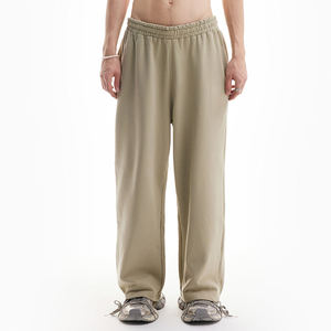 <span class=keywords><strong>Pantaloni</strong></span> in Felpa di Cotone French Terry 400 Gsm, Lavaggio Acido, Stile Streetwear, <span class=keywords><strong>Pantaloni</strong></span> Larghi a Zampa, <span class=keywords><strong>Tuta</strong></span> Sportiva Effetto <span class=keywords><strong>Stone</strong></span> Wash, Casual - Product Image 4