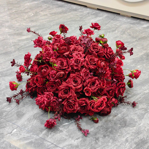 Venta al por Mayor <span class=keywords><strong>Directa</strong></span> de Fábrica, Bolas de Flores de Rosa Simuladas Rojas Personalizables de 50/60 cm, Hechas a Mano, Ligeras, para el Día de la Madre y Bodas - Product Image 2