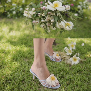 Sandales à talons hauts personnalisées pour femmes Chaussures de mariée de mariage en cuir avec semelle intérieure en caoutchouc/EVA Styles d'été Chaussures Pour Les Dames - Product Image 3
