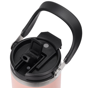 Portable 30oz 304 Stainless Steel Car Cup <b>with</b> Double Drinking Lid Insulated Outdoor Travel Cup <b>with</b> Handle and <b>Straw</b> - Product Image 4