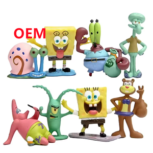 Portachiavi con Action Figure di <span class=keywords><strong>SpongeBob</strong></span> in Plastica OEM, Giocattolo da Collezione Non Tossico, Personalizzabile in Dimensioni e Colore - Product Image 1