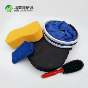 Car Wash <b>Tool</b> Kit 5 Piece Set With Sponge Brush Towel Bucket For <b>Vehicle</b> Cleaning - Product Image 2