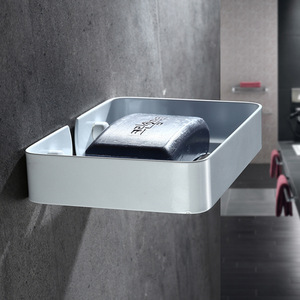 ชั้นวางสบู่สแตนเลส 304 แบบไม่ต้องเจาะผนัง รูปทรงสี่เหลี่ยมผืนผ้า เงางาม ทันสมัย เหมาะสำหรับโรงแรม ป้องกันสนิมและทนทาน พร้อมที่วางสบู่แบบตาข่ายเหล็ก - Product Image 5