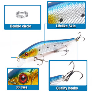 Leurre Minnow XY8 14cm 23g pour la pêche au bar, leurre artificiel pour eaux moyennes - Product Image 3