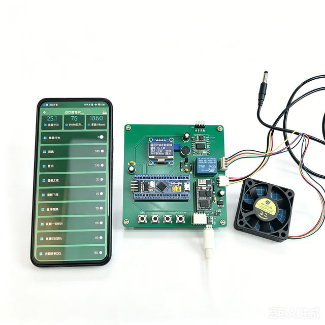 Customize DIY Graphic Smart Temperature-Controlled Fan Kit Mobile App PWM Regulation Auto Mode Home/Server Cooling Made in China