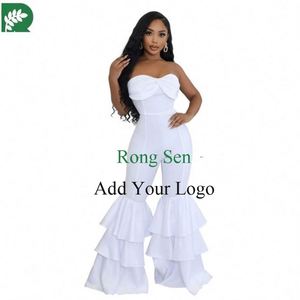 Mujeres americanas Moda de una pieza Vendaje Body Tube Top Cake Pierna Pantalones Elegante Banquete <span class=keywords><strong>Pie</strong></span> Outfit - Product Image 3