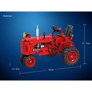 <span class=keywords><strong>Tracteur</strong></span> mécanique <span class=keywords><strong>John</strong></span> <span class=keywords><strong>Deere</strong></span> Classic modèle 7070, construction en blocs de construction à petites particules en plastique ABS pour enfants - Product Image 4