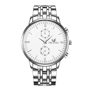 Relojes para Hombre, <span class=keywords><strong>Reloj</strong></span> de Cuarzo para Hombre de Negocios, <span class=keywords><strong>Reloj</strong></span> Económico con Correa de Acero Inoxidable, <span class=keywords><strong>Reloj</strong></span> de Pulsera Masculino de Lujo <span class=keywords><strong>Orlando</strong></span> Plateado y Dorado - Product Image 3