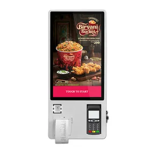 Self Service Senke Ordering Kiosk Machine With Software App Self Service Payment Kiosk For Order Food In Supermarket Restaurant