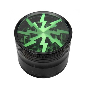 63MM Lightning Transparent Skylight Four Layer Aluminum Alloy Smoke <b>Grinder</b> Tobacco <b>Grinder</b> - Product Image 5
