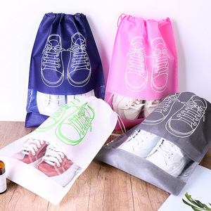 Wholesale non-woven <b>shoe</b> <b>storage</b> bags, travel and outdoor drawstring <b>shoe</b> bags, clothing and sundries organizers, dustproof - Product Image 2