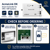 Adaptateur de thermostat intelligent Tuya WiFi / Zigbee pour climatiseur Daikin VRV VRF, module de commande à distance via application P1P2