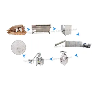 Large Scale Cassava Food Processing Line Garri Making Machine Processing Plant