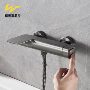 Vimijia Douche murale portable carrée tout en cuivre, chauffe-eau, robinet de salle de bain, vanne de mélange, douche tout-en-un chaud/froid - Product Image 3