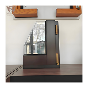 DEMEA Marco de ventana de madera moderno Vidrio doble Revestimiento de aluminio Ventana de madera de roble Ventanas abatibles giratorias - Product Image 3