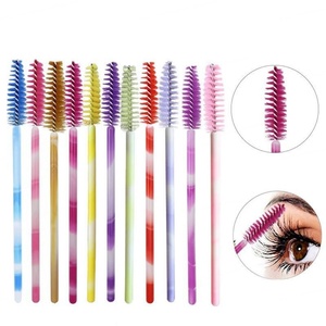 Lot de 50 brosses applicatrices jetables en nylon pour mascara, applicateur de cils ombré bicolore, brosse à cils pour greffe de cils, baguette de maquillage - Product Image 5