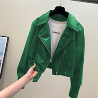 Veste Courte Rouge Premium pour Femme en Similicuir PU – Manteau Personnalisé pour l'Automne et le Quotidien