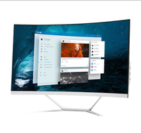 Ensemble complet d'ordinateur tout-en-un personnalisable avec écran incurvé IPS de 27 pouces, processeur I3 I7 pour les joueurs, adapté au bureau, avec une carte graphique de haute qualité