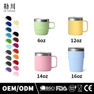 Vaso Térmico de Acero Inoxidable con Asa de 12oz y 14oz, Diseño Moderno y Simple para Beber Directamente en Casa u Oficina - Product Image 2