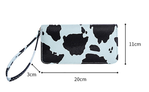 Monederos de Cuero PU Personalizados con Logotipo, Nuevo Diseño, Directo de Fábrica, con Estampado de Vaca, Tarjeteros, Monederos Pequeños con Cremallera, Cartera Larga - Product Image 4