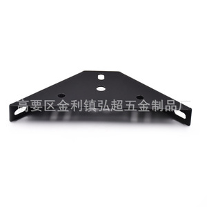 Support d'angle de lit HC-043 en fer plaqué noir, connecteur de meubles durable, style moderne et simple - Product Image 1