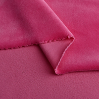 Tissu en fausse fourrure peluche à poils courts, super doux, uni, simple face, 95% polyester, 5% élasthanne, pour couverture