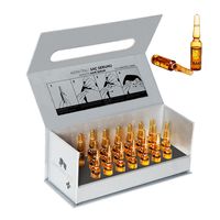 Ensemble d'emballage de peptides, conception de marque personnalisée, boîte-cadeau en papier pour flacon unique de 2 ml, 3 ml, 5 ml, 10 ml, usage cosmétique et pharmaceutique