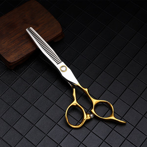 Hairdressing Scissors 6 Inch 9CR Semi Metal Flat Shears Thinning Shears Professional Hair Trimming Styling Set - Product Image 4