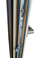 Porte en bois de qualité supérieure Penjoy, porte à charnières en bois recouvert d'aluminium, isolation thermique, imperméable, fibre de verre, appartement, salon