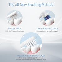 Cepillo de Dientes Eléctrico Popular 2025 con Logotipo Personalizado, Resistente al Agua IPX7, 3 Modos de Limpieza, Cepillo de Dientes con Vibración y Barrido