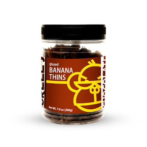 Wholesale Premium <b>Banana</b> Chips – <b>Chocolate</b> Glazed Crispy Thins 200g Jar - Product Image 1