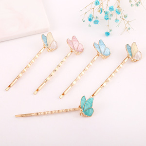 Pinzas para el cabello con diseño de mariposa y abeja de 12 cm, decoradas con diamantes de imitación, estilo casual para mujer - Product Image 2