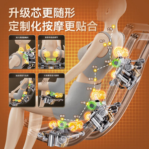 Home Massage Chair Fully Automatic 3D <b>Robotic</b> Arm SL Guide Rail Electric Intelligent Kneading With Infrared Therapy Music - Product Image 1