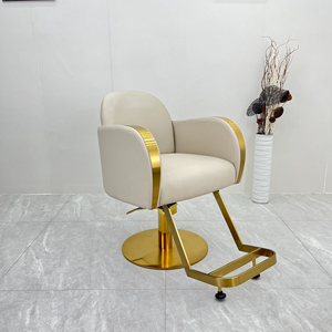 Factory-Supplied Barbershop Salon Styling <b>Chair</b> Gold Metal Gray Salon <b>Chair</b> Furniture Hydraulic <b>Reclining</b> Hairdressing <b>Chair</b> SPA - Product Image 3