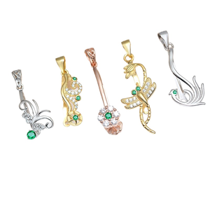 Accessoires de fermoir de sécurité en argent XD S925, fermoir pour pendentif, fermoir pour ambre, accessoires de tête de fermoir en argent pour cristal de jadéite - Product Image 1