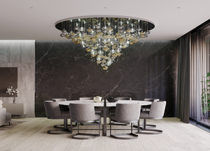 <span class=keywords><strong>Luminaire</strong></span> suspendu de luxe avec sphères d'or et de <span class=keywords><strong>verre</strong></span> <span class=keywords><strong>Luminaire</strong></span> de décoration d'art moderniste pour grands halls d'hôtel - Product Image 2