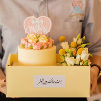 Boîte à fleurs de mariage portable transparente en PVC, petite boîte d'emballage pour gâteau transparente, boîte cadeau pour anniversaire, Saint-Valentin